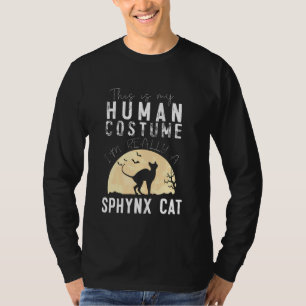 Halloween Human Costume Sphynx Cat Creepy Horror T-Shirt