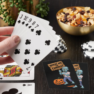 Halloween Humor Zombie Bonbons Spielkarten