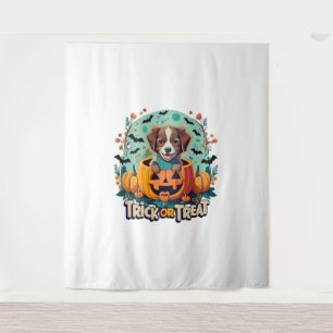 Halloween Hund 1 Wandteppich
