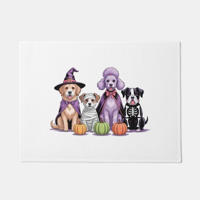 Halloween-Hund Fußmatte (Vorderseite)