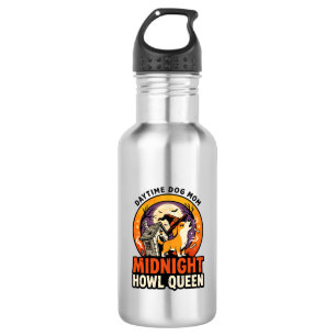 Halloween-Hund-Heul-Königin Edelstahlflasche