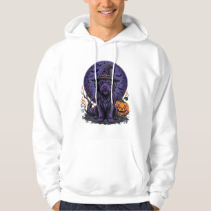 Halloween Hund Hexe Kürbis Vektorgrafik Hoodie