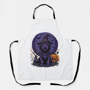 Halloween Hund Hexe Kürbis Vektorgrafik Schürze