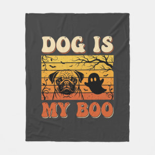 Halloween-Hund ist mein Boo-Pug-Geisterdesign Fleecedecke
