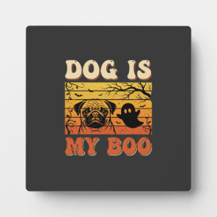 Halloween-Hund ist mein Boo-Pug-Geisterdesign Fotoplatte