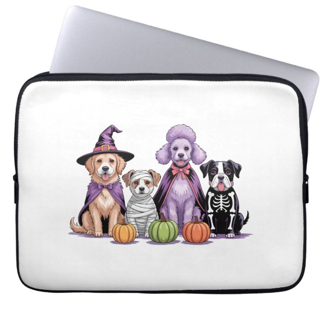 Halloween-Hund Laptopschutzhülle (Vorderseite)
