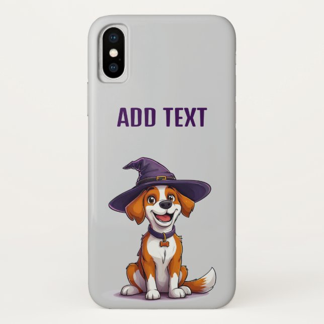 Halloween Hund mit einem Hexenhut Case-Mate iPhone Hülle (Rückseite)