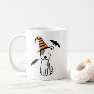 Halloween Hund mit Fledermäusen Kaffeetasse