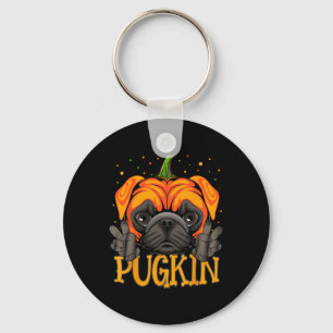 Halloween Hund Pugkin Funny Dog Pumpkin Thanksgivi Schlüsselanhänger