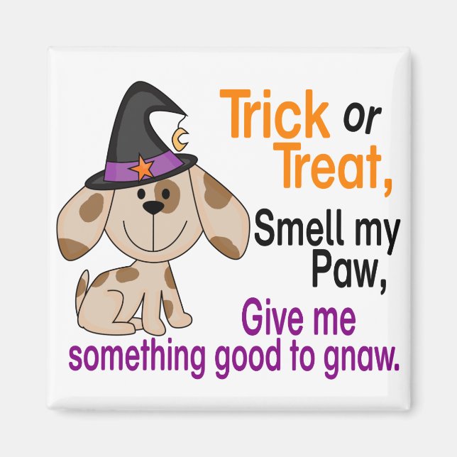 Halloween Hund riecht meine Paw 1 Magnet (Vorne)