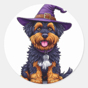 Halloween-Hund Runder Aufkleber