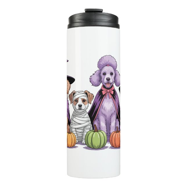 Halloween-Hund Thermosbecher (Vorderseite)
