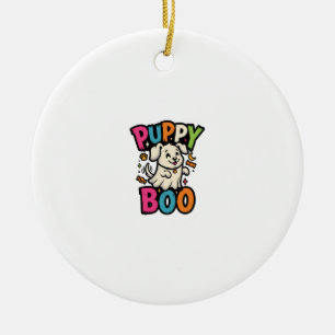Halloween Hund Welpe Boo Keramik Ornament