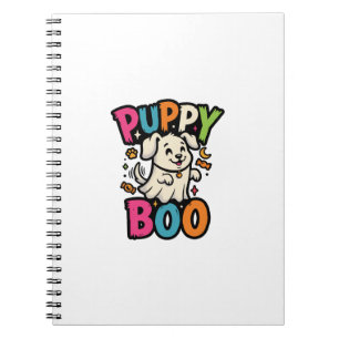 Halloween Hund Welpe Boo Notizblock