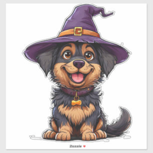 Halloween-Hunde Charakter Süßes Kostümdesign Aufkleber