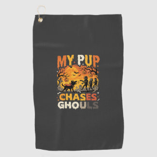 Halloween-Hunde-Friedhofs-Patrouille Golfhandtuch