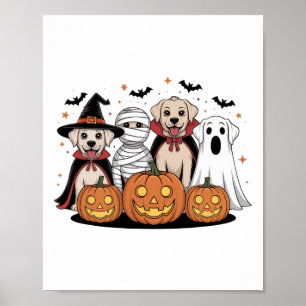 Halloween Hunde für Liebhaber von Haustieren - Nie Poster