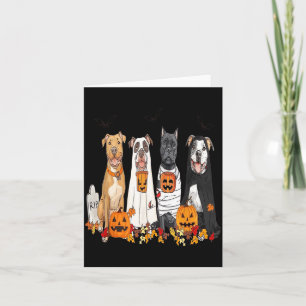 Halloween-Hunde in Kostümen Lustiges Gruseliges De Karte