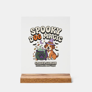 Halloween-Hunde-Magie-Vibes Acrylschild