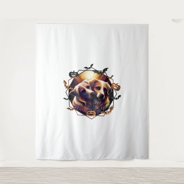 Halloween Hunde Wandteppich (Vorderseite)