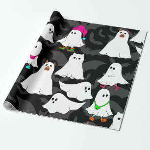 Halloween-Hundekatze Geschenkpapier