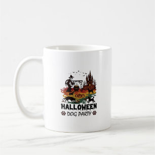 Halloween-Hundeparty Hexenhunde Kürbisse Schloss_1 Kaffeetasse