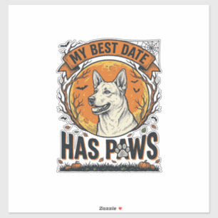 Halloween-Hundeshirt für stolze Haustierbesitzer Aufkleber