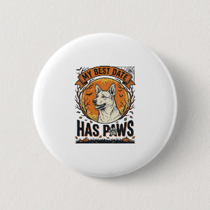 Halloween-Hundeshirt für stolze Haustierbesitzer Button