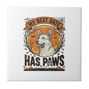 Halloween-Hundeshirt für stolze Haustierbesitzer Fliese