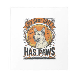 Halloween-Hundeshirt für stolze Haustierbesitzer Notizblock