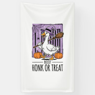 Halloween Hupen oder behandeln Hexen Gans Banner