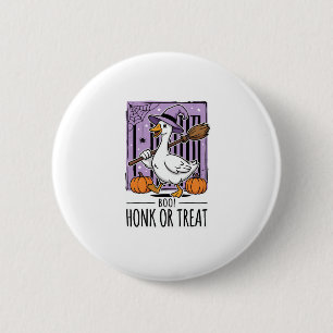Halloween Hupen oder behandeln Hexen Gans Button