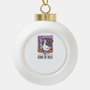 Halloween Hupen oder behandeln Hexen Gans Keramik Kugel-Ornament