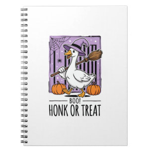 Halloween Hupen oder behandeln Hexen Gans Notizblock