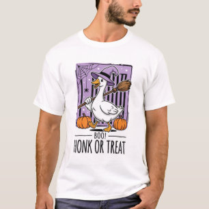 Halloween Hupen oder behandeln Hexen Gans T-Shirt