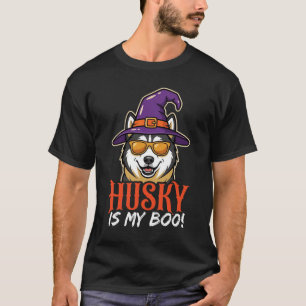 Halloween Husky ist mein Boo Hexenhut T-Shirt