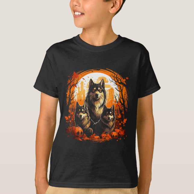 Halloween-Husky  T-Shirt (Vorderseite)