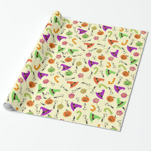 Halloween-Hut-Kandy & Pumpkins 2 Geschenkpapier