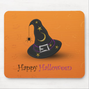 Halloween-Hut mit Spider Mousepad