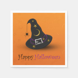 Halloween-Hut mit Spider Serviette