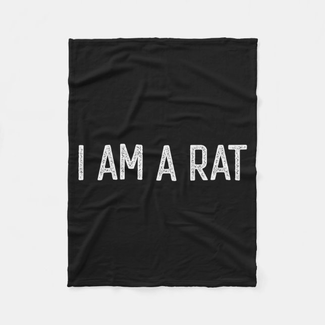 Halloween I Am A Rat Funny Rats Lover I Heart Rat  Fleecedecke (Vorderseite)