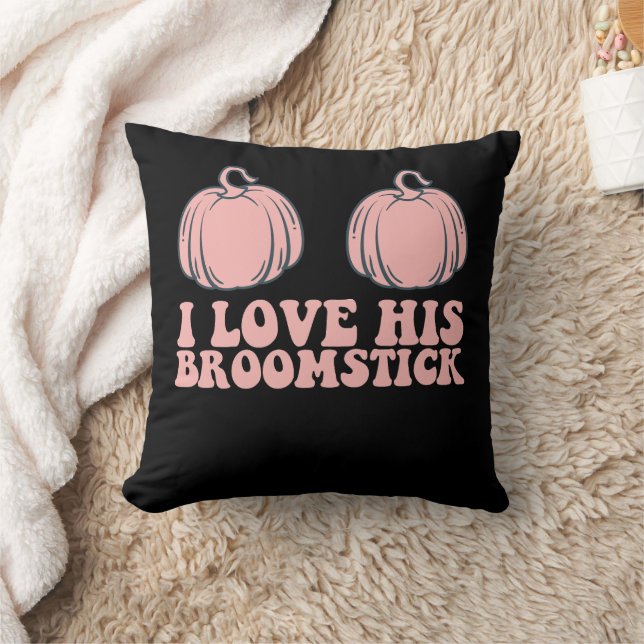 Halloween I Liebe Seine Broomstick Groovples Kissen (Decke)