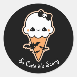 Halloween Ice Cream Cone Runder Aufkleber