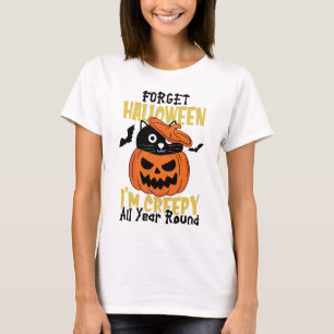 Halloween ich bin gruselige Schwarze Katze und Kür T-Shirt