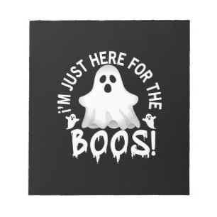 Halloween ich bin nur hier für die Boos-Geburtstag Notizblock