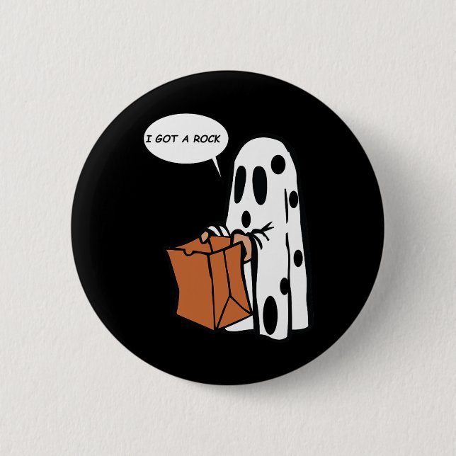 Halloween ich Got ein Rock Ghost Button (Vorderseite)
