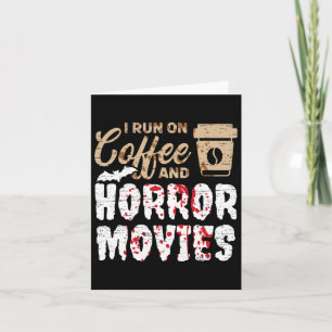 Halloween ich laufe auf Kaffee- und Horror-Filmen Karte