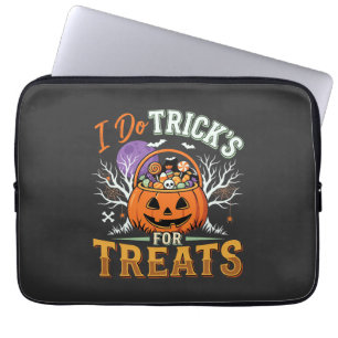 Halloween Ich mache Tricks für Süßigkeiten Kürbis Laptopschutzhülle