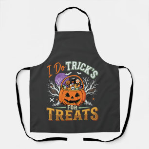 Halloween Ich mache Tricks für Süßigkeiten Kürbis Schürze