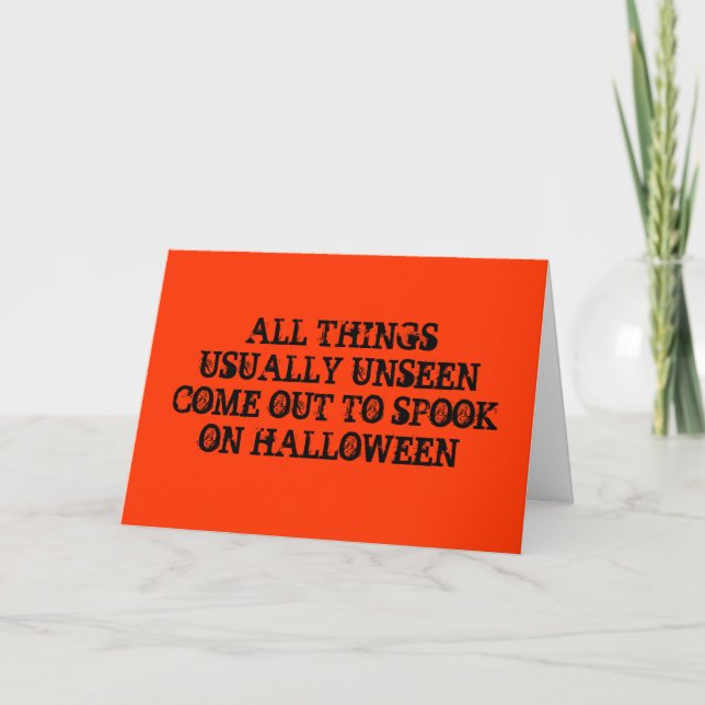 HALLOWEEN/ICH WOLLTE NUR, "DICH" ZU SEHEN! KARTE (Vorderseite)